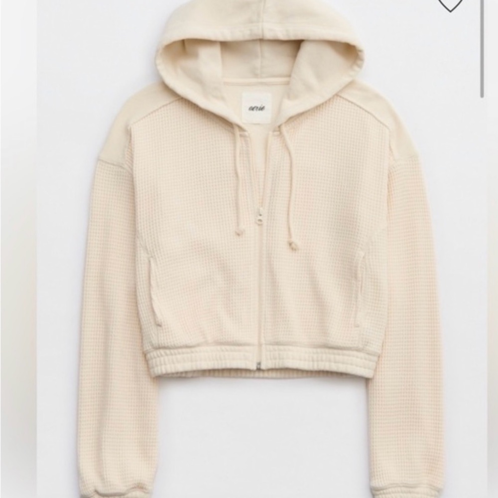 Aerie Cropped Waffle Hoodie - XL
